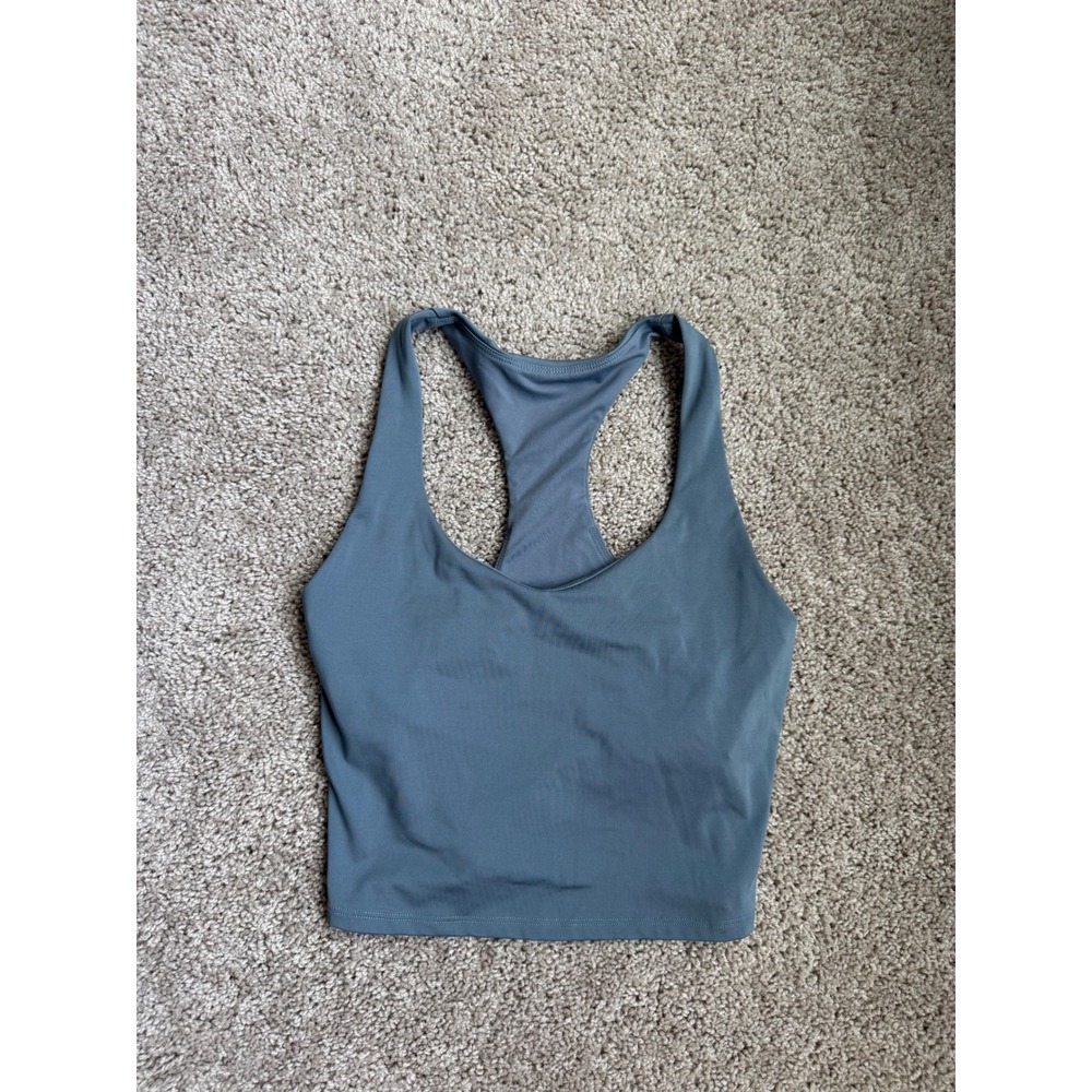 Fabletics Womens Racerback Sports Bra Tank Top Blue Gray XS TK2457724-6475-17020